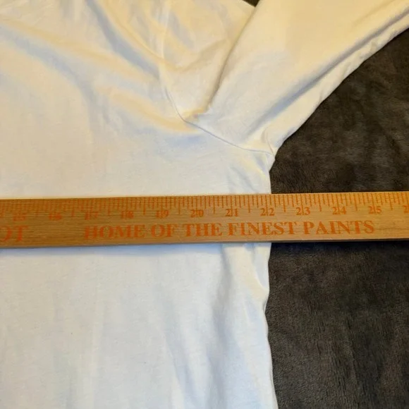 J Crew Washed Long Sleeve T Shirt Mens Large White Cotton Crew Neck Casual - Picture 6 of 9